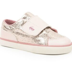 Kids' Gold and Pink Velcro Sneakers
